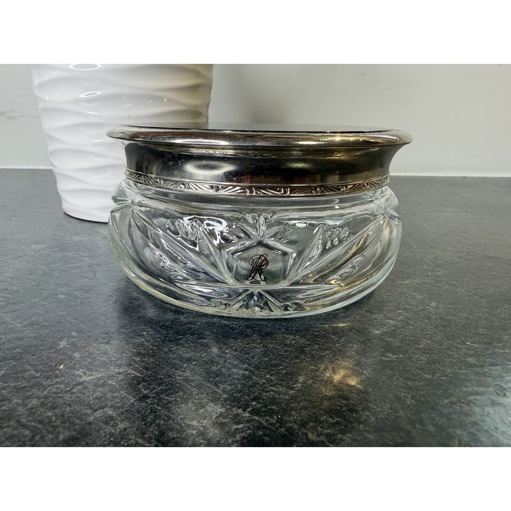 90s Ralph Lauren SAFARI Powder Vanity 3.5 oz FULL Size Glass Jar EMPTY
